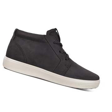 Baskets Ecco Soft 7 Ankle Homme Noir | FR 628OKI